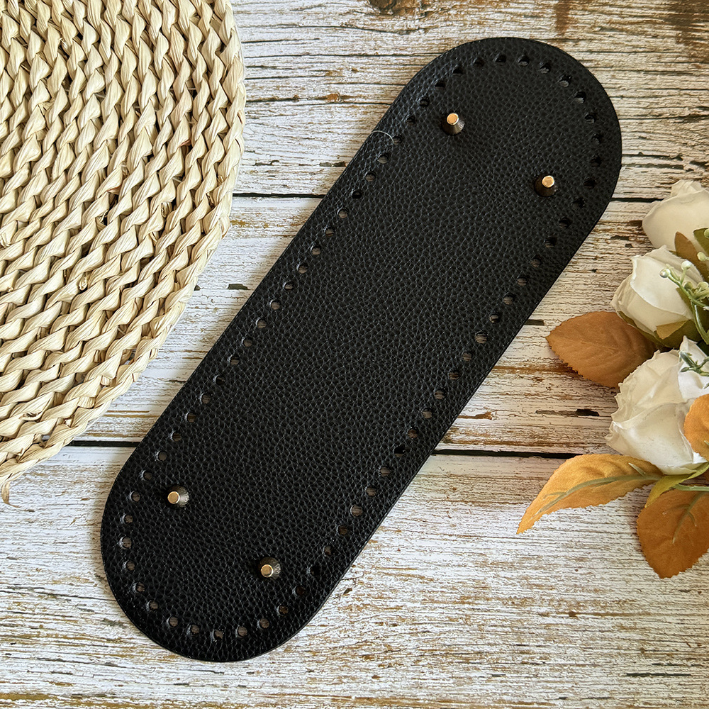 E-shop Übergroße 30x10cm Lychee Muster Kunstleder Boden | Handgefertigte Basis mit Schnurloch für das Häkeln großer Grundlagen, DIY