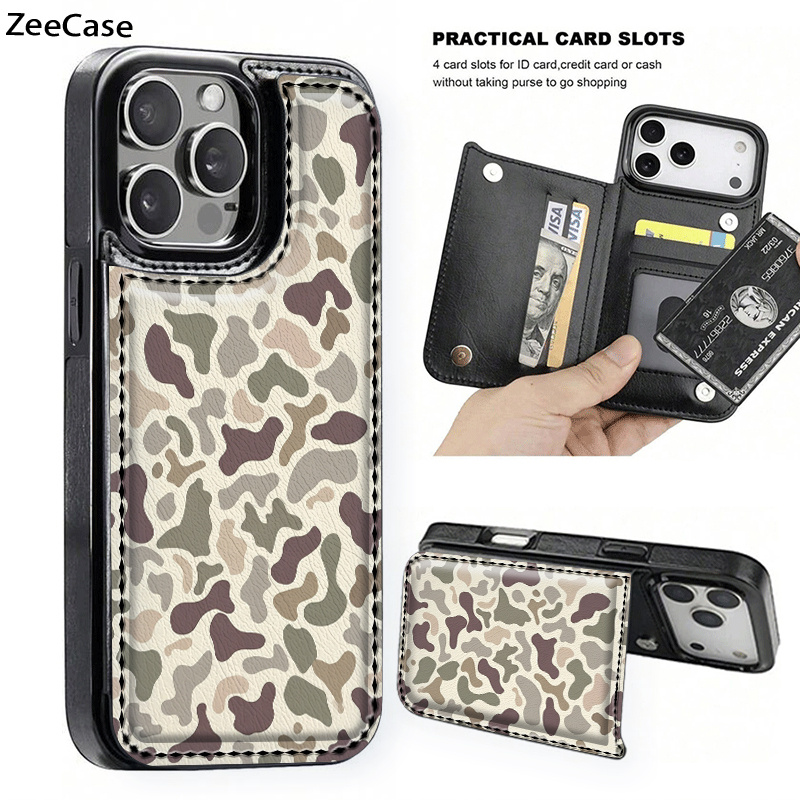 phone cases with wallet sold on Temu United States