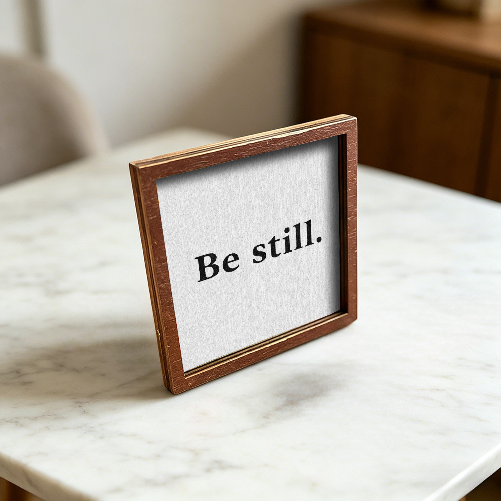 TEMU 1 aimant de réfrigérateur en bois avec texte de style minimaliste, design carré, police noire "". Style de peinture décorative, convient pour