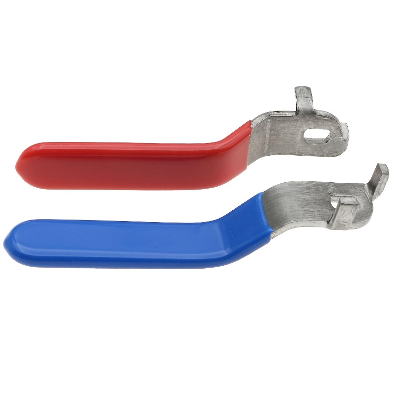 TEMU 2pcs Poignée de valve à bille durable - ergonomique rouge et bleue, remplacement facile pour la réparation de robinets extérieurs, entretien de
