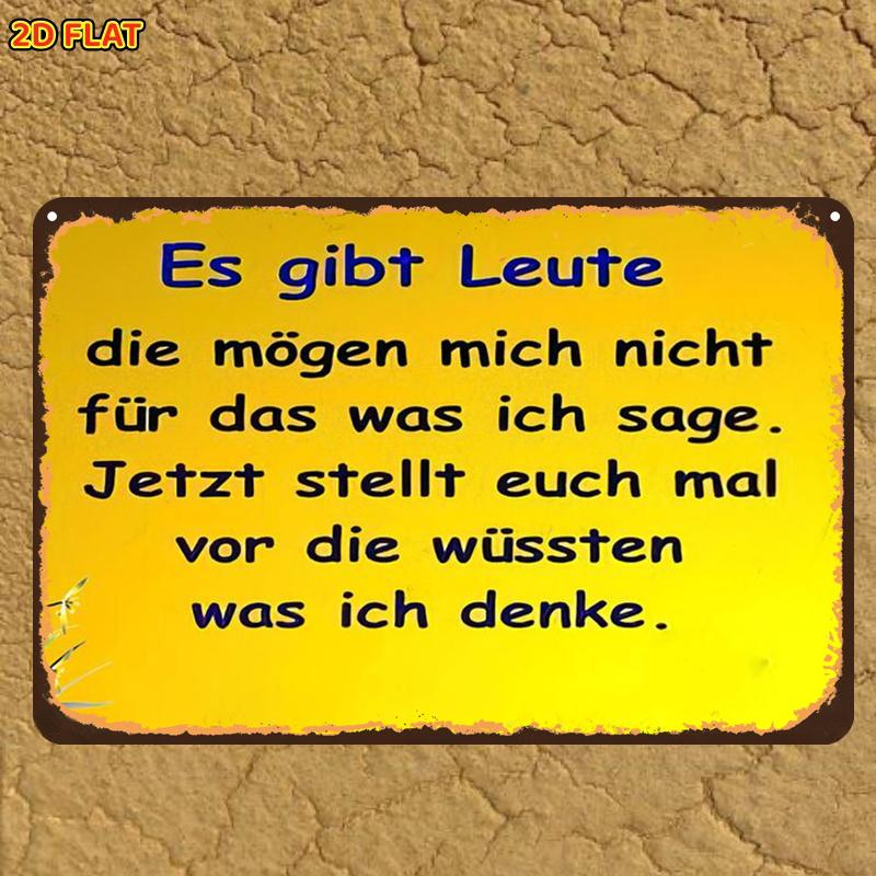 TEMU 2d Flat, 2d Flat Wooden Hanging Sign, German Funny Quote " Are People Who Don't " Vintage Wooden Plaque, Distressed Wall Hanging Decor Sign For