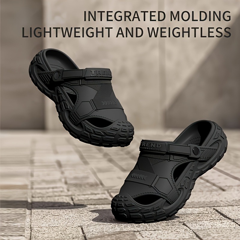 Fashion Men'S Slides, Slippers, Men'S Thick-Soled Shoes, Lightweight And Non-Slip Sports Slippers, Quick-Dry Breathable Casual Shoes, Suitable for Street Style Wear