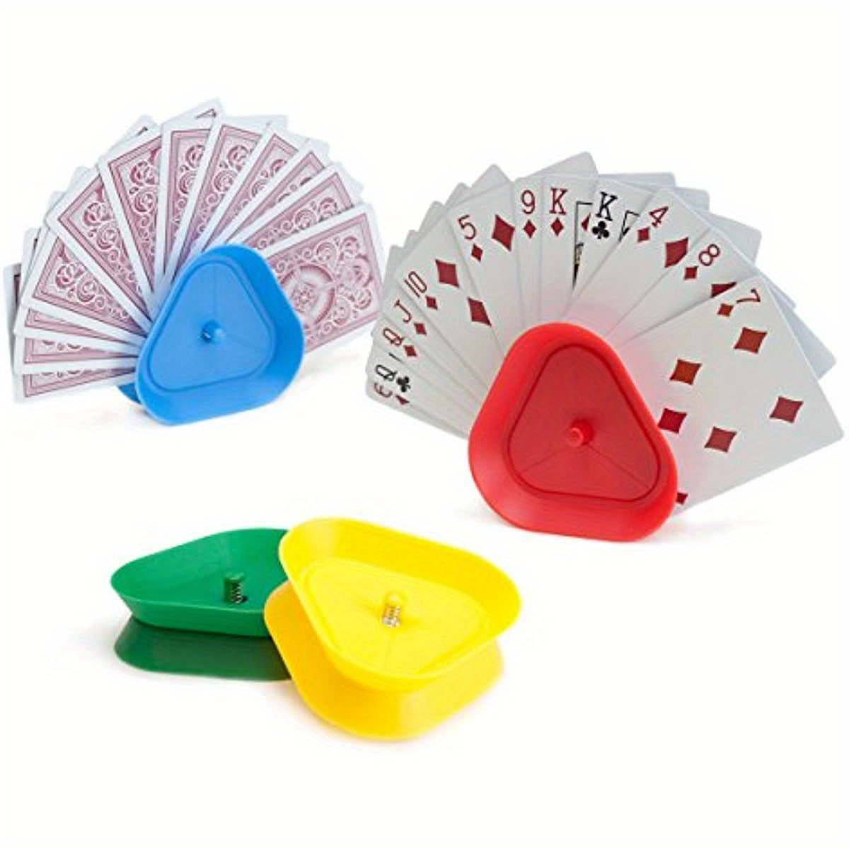 TEMU 5 supports de cartes triangulaires en plastique / Pratiques pour et les jeux de société / Cadeau idéal pour Noël, Halloween, Thanksgiving /
