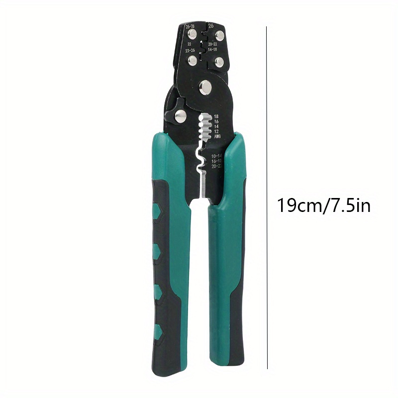 TEMU Wire Stripper With Cutter And Crimper, Green And Black Handles, Non-slip Grip, Wire Stripper And Crimping Tool For Home Improvement, Appliance