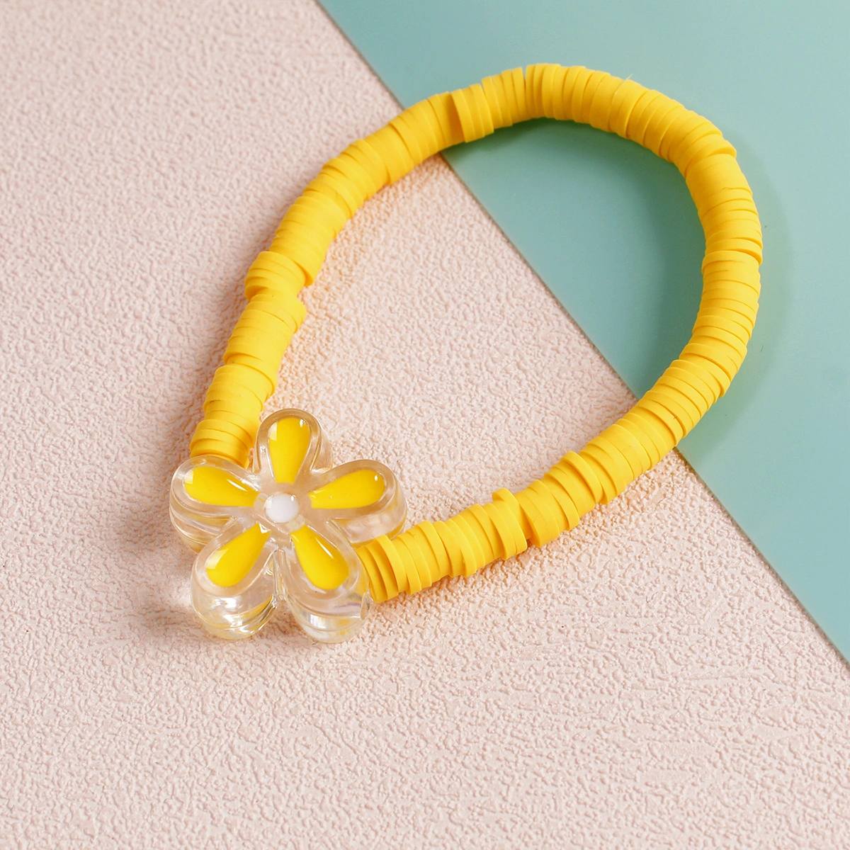 9pcs Bohemian Macaron Color Flower Bracelet Set