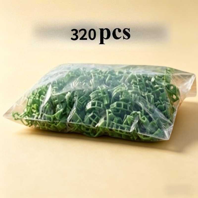 TEMU 320 Pezzi Clip per Pomodori per Piante Rampicanti, Clip di Supporto per Piante a in Plastica, Adatte per Giardini, Clip Riutilizzabili per