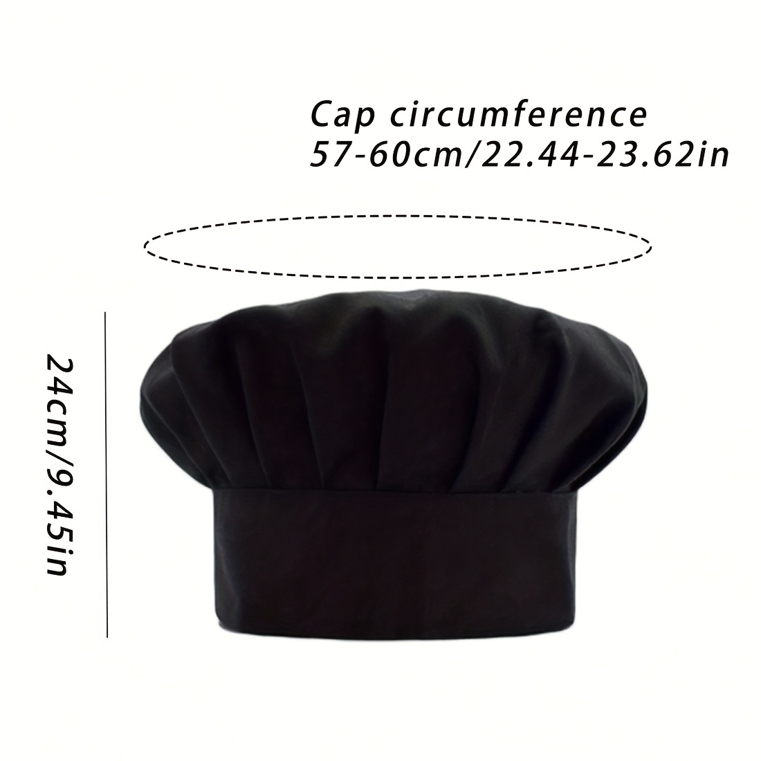 прилагодлива унисекс кратка кујнска капа | приспособливо име или текст, 24cm/9.45inch, се пере и повторно се користи, полиестер и најлон, погодна за ресторани, кетеринг, пекари, кафулиња - кујнски мајстор, униформа за сервисер Детали за производот 7
