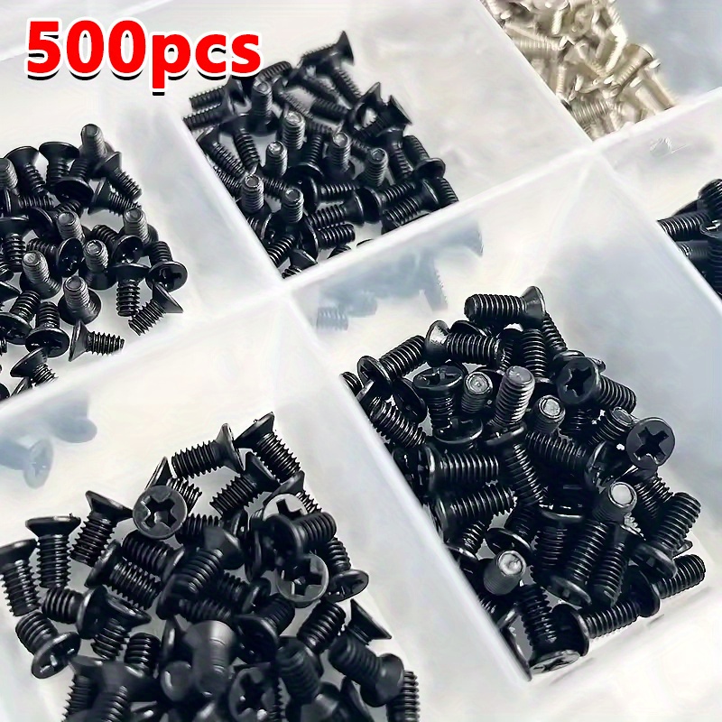 Image of 250/500pcs/box Computer Small Mini Screw Set M2 M2.5 M3 Carbon Steel Computer Notebook Laptop Screws Kit