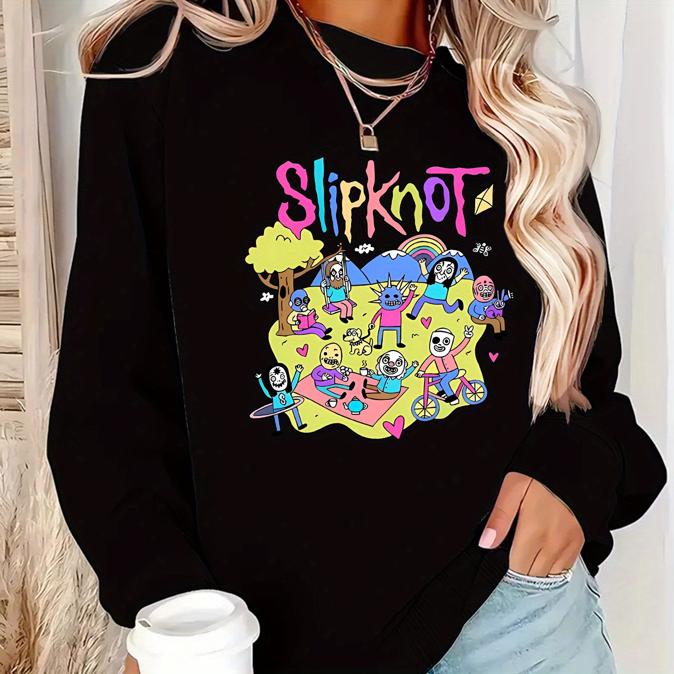 

Slipknot Sweatshirt For , Y2k , Long , Pullover , For