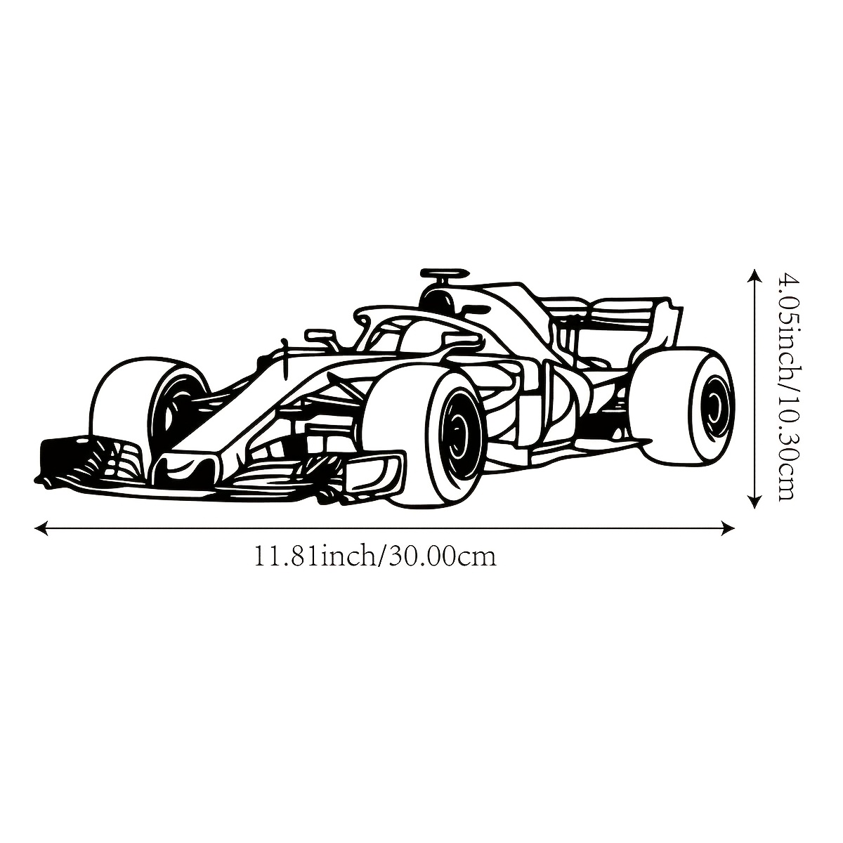 TEMU 2d Flat, 1pc Modern Minimalist Racing Car Wall Art Decor - Abstract Suitable For Indoor/outdoor, Irregular-shaped Acrylic Speed Design For