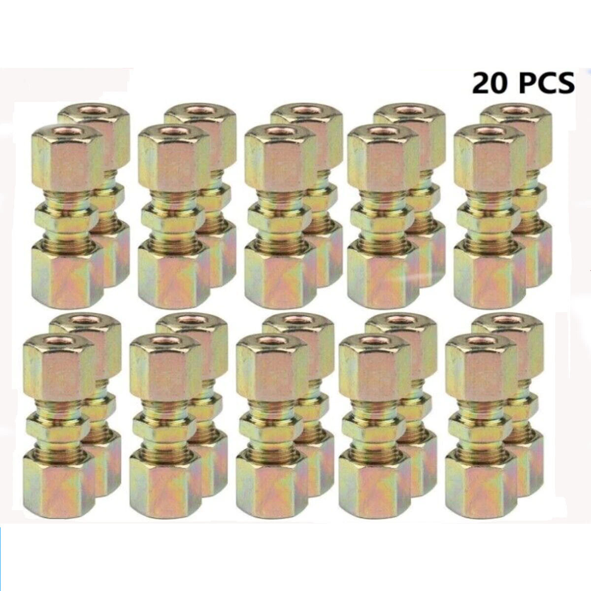 20pcs For Brake Line Connector 4. 75mm 3/16" Without Berding