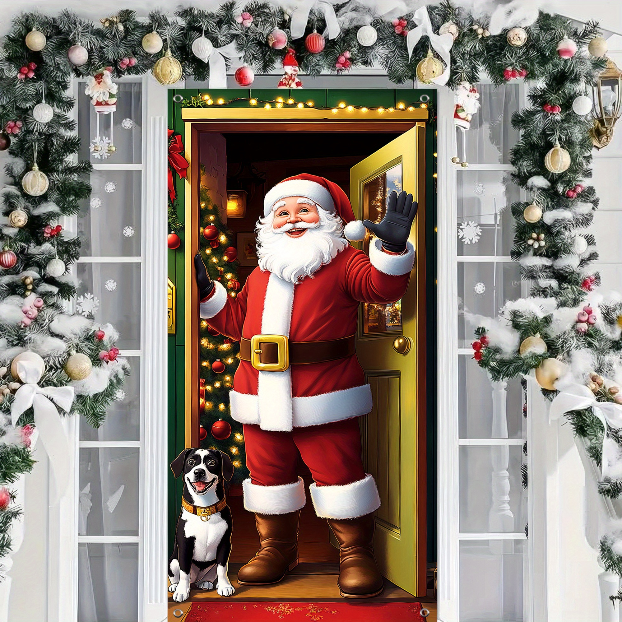 

1pc, 35.4x70.8 , Christmas , Polyester, No Needed, & Decoration, Universal Use, , Hanging