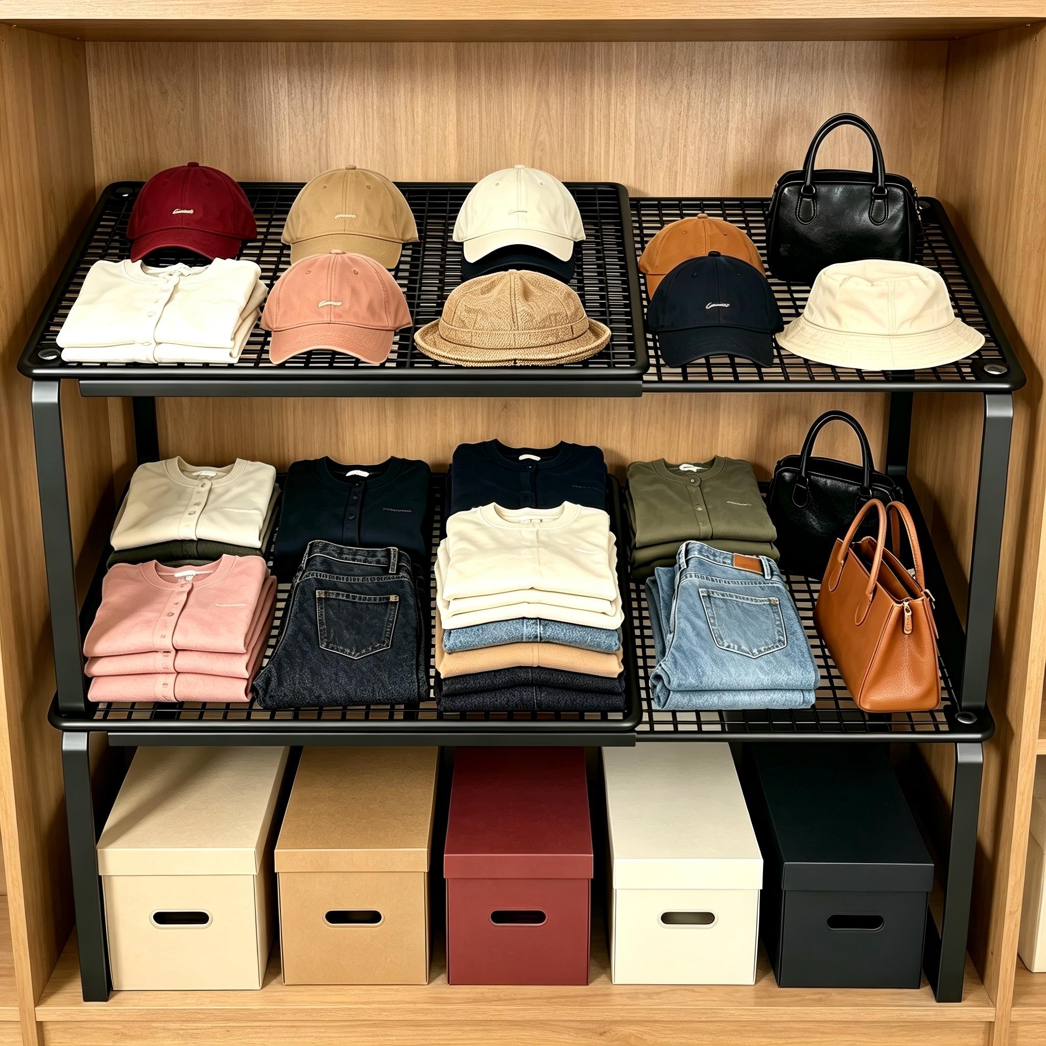 Multi-Layer Stackable Telescopic Storage Rack