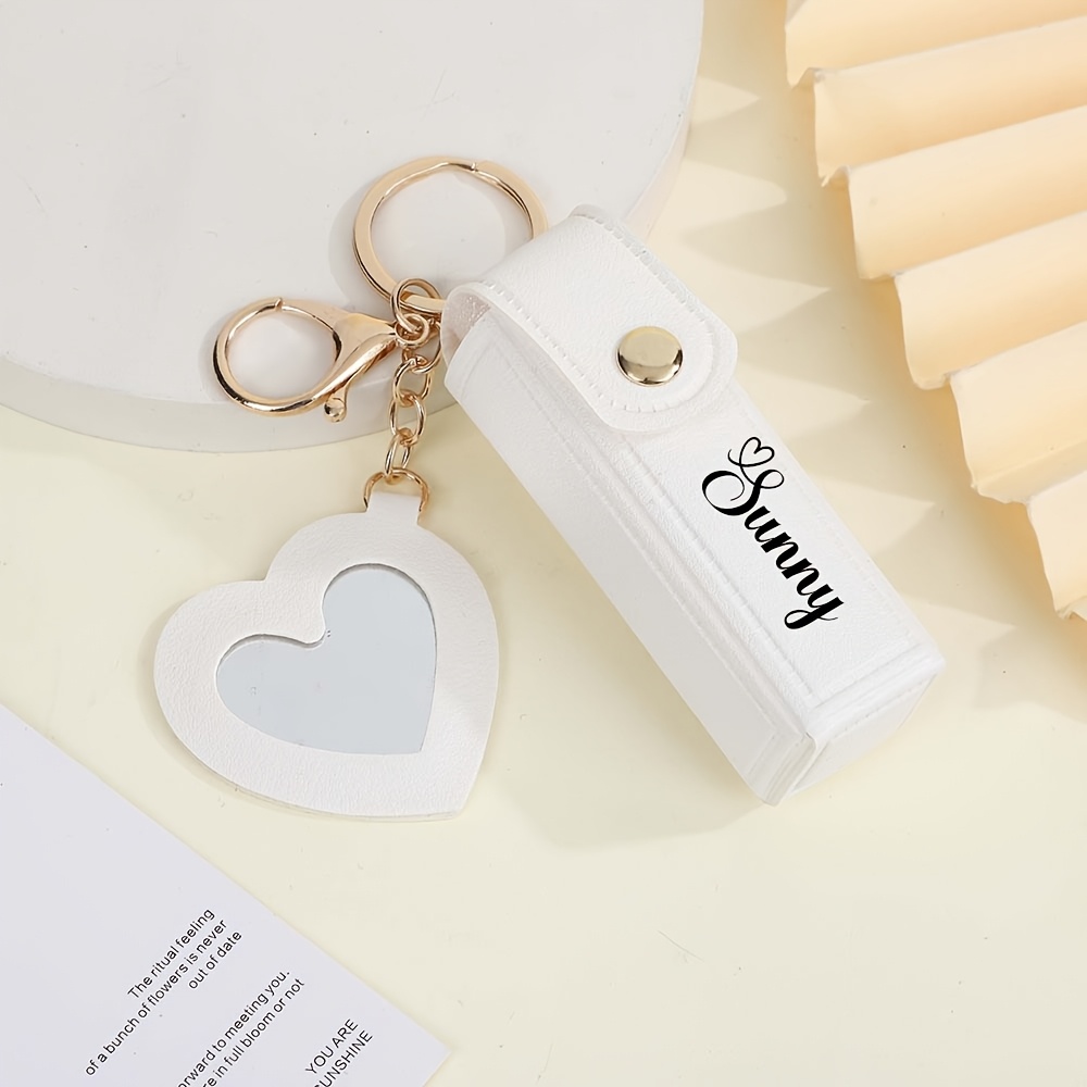 TEMU Portachiavi con borsa rossetto per San, testo personalizzato, regalo decorativo personalizzato per donne, ciondolo portachiavi, Natale,