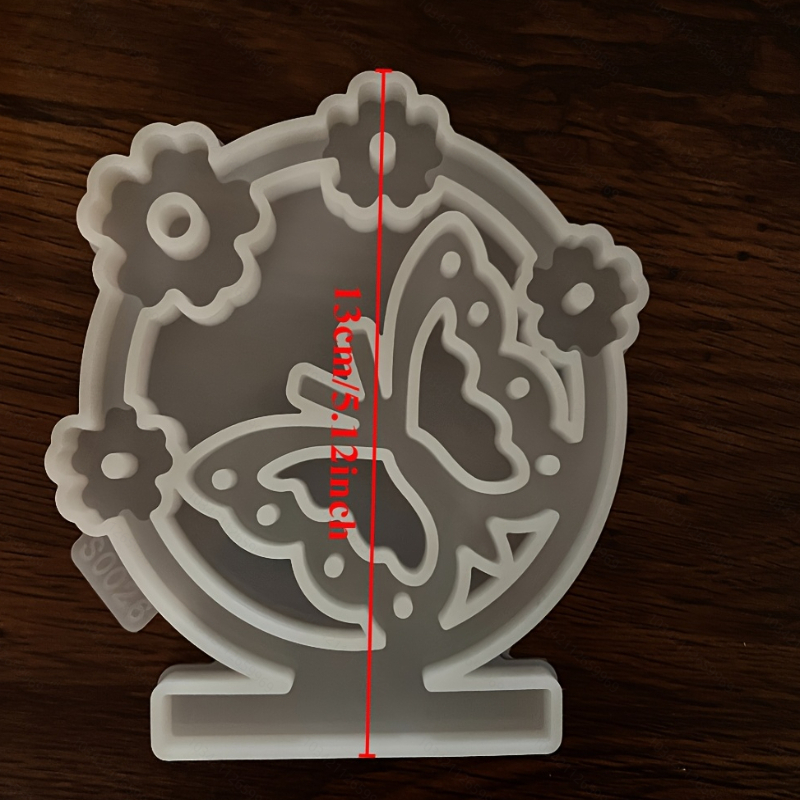 & Floral Resin Mold - Elegant Design With Heart Cutouts, Durable Silicone Mold For Crafts, Home Decor, Jewelry Making