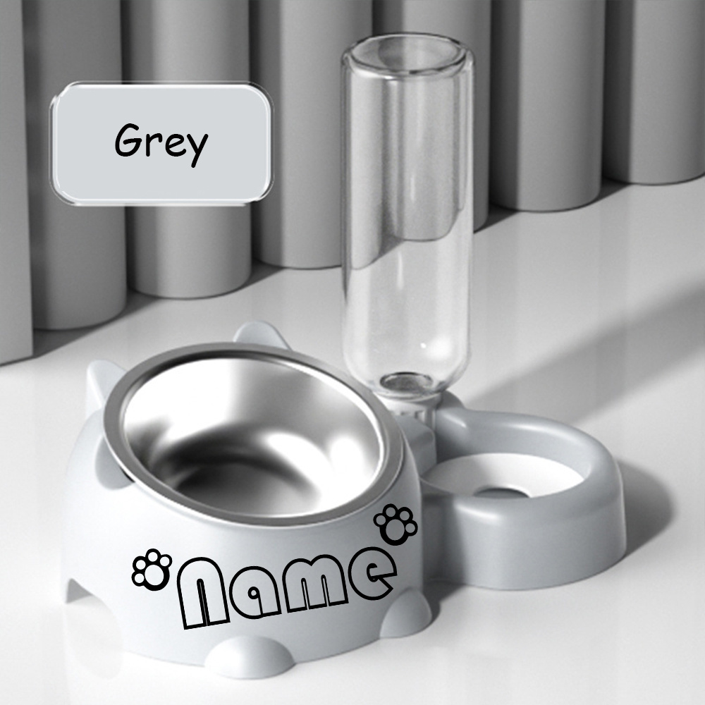 Bol à Nourriture pour Animaux Personnalisable, Multifonction en Matériau PP, Adapté aux Chats et Chiens, Ensemble Cadeau Parfait pour Chiens