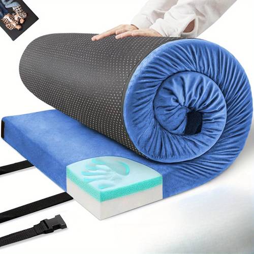 memory foam camping mattress pad portable foam sleeping pad for camping roll up mattress sleeping mat for adults floor mattress guest floor bed for sleepover car tent suv cot mattress 72 x24in
