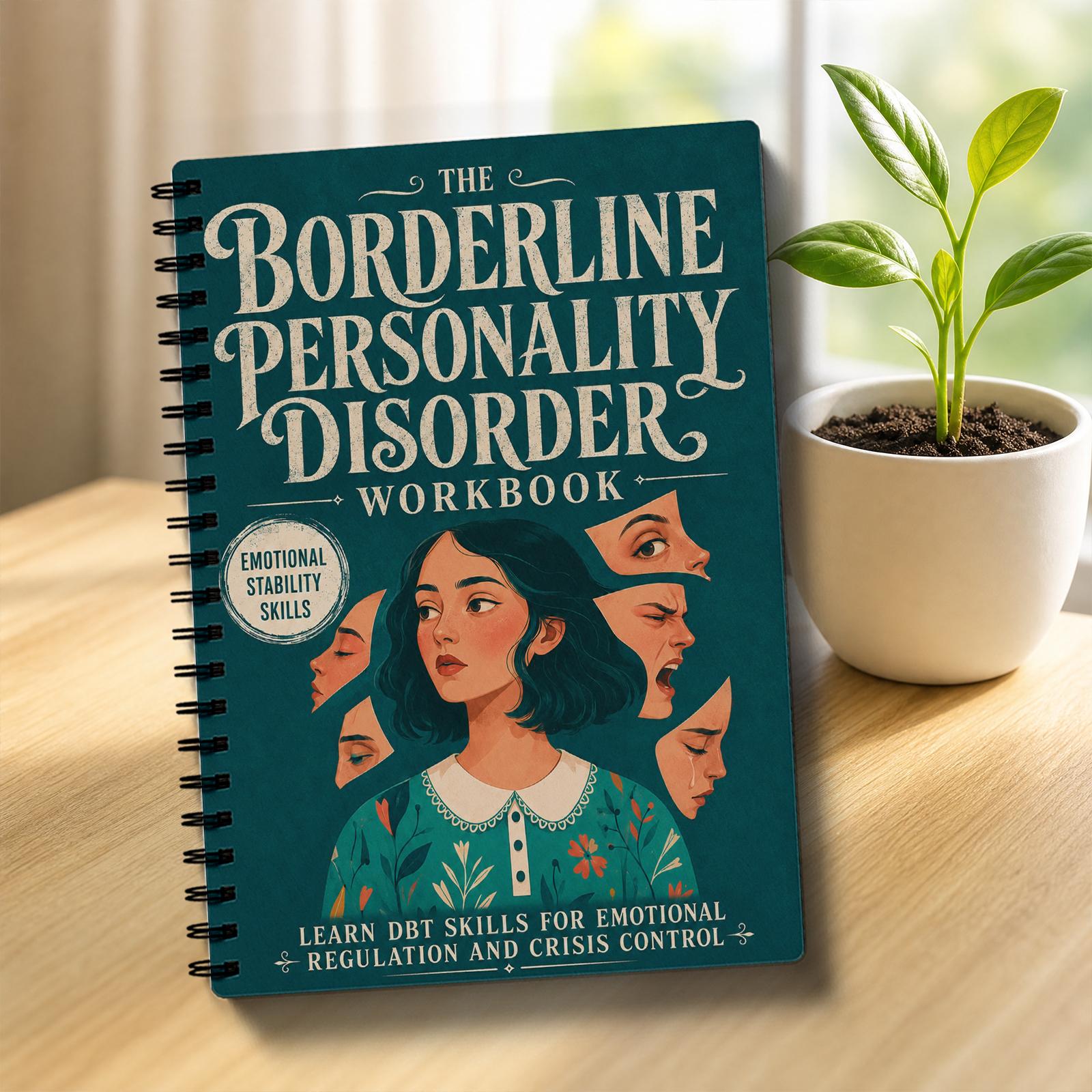 TEMU Cahier de travail sur le trouble de la en version anglaise pour de la BPD, adapté aux personnes souffrant de la BPD, journal d'habiletés DBT/CBT