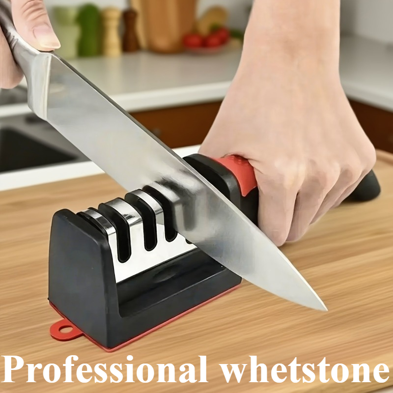 imagen del artículo Piedra de afilar profesional multifuncional de carburo de tungsteno y cerámica para afilado grueso y fino, para cuchillo de cocina multiusos, tijeras y herramienta de mantenimiento diario de cuchillos. Adecuada para cocinas domésticas y estudios de manualidades. Una excelente opción de regalo para