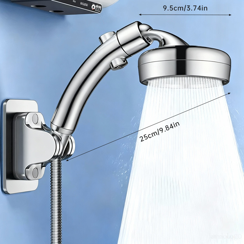 Image of 1pc Bathroom Strong Boost Arc Showerhead, Handheld Showerhead For Shower System, For Shower Use , Used As Overhead Shower, With Stop, Without Bracket And Hose, Home Decorative Art, Shower New Product