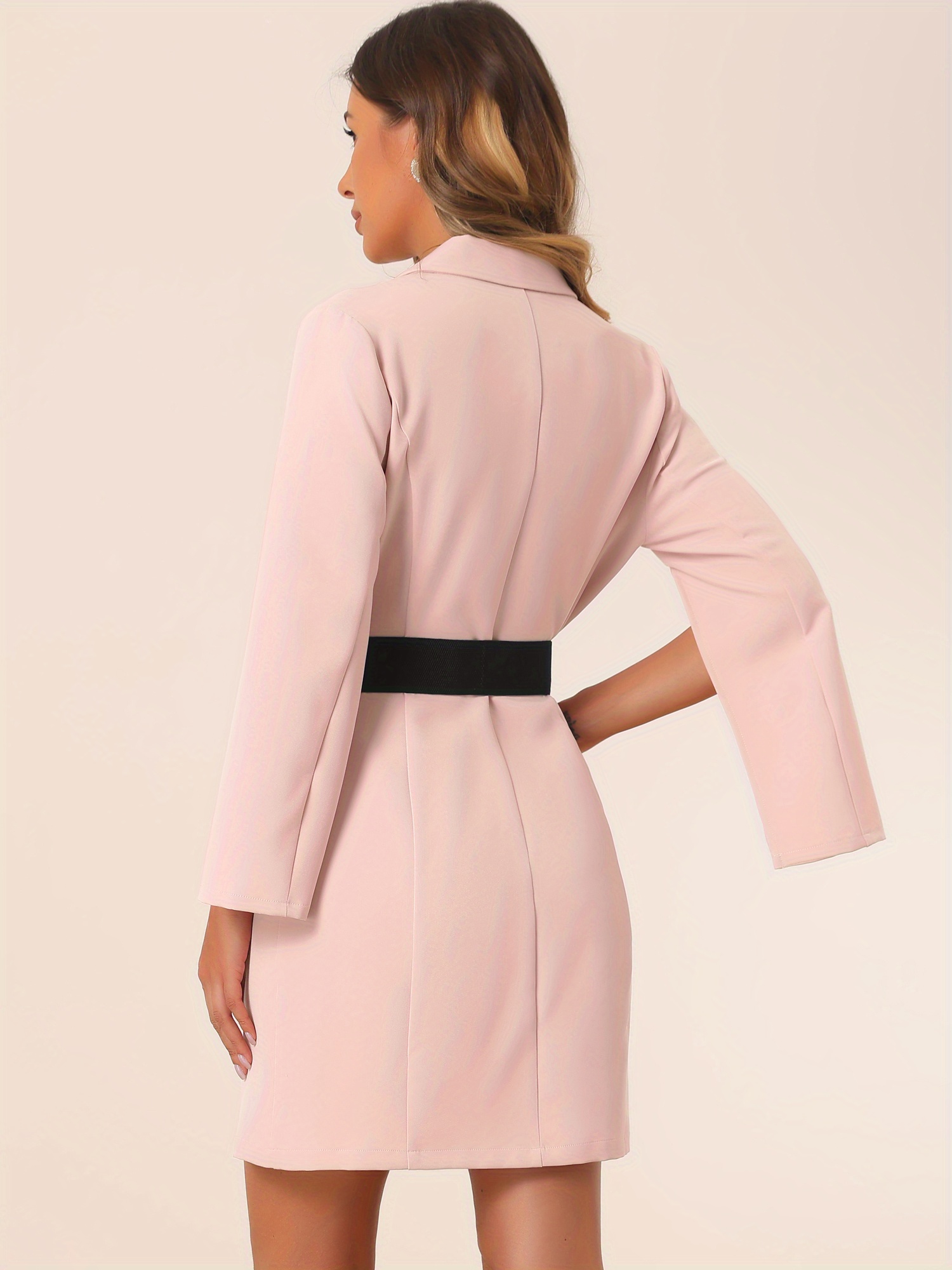 chinese dress ladies Simple Black High Neck Front Slit Long Sleeves Evening Dress main image 0
