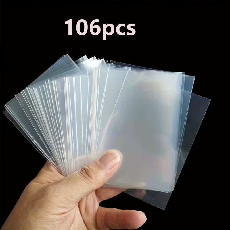 TEMU Passe- de transparent 6,5x8,99 cm - Film de auto-scellant à ouverture supérieure en plastique PP résistant aux taches, facile à nettoyer.