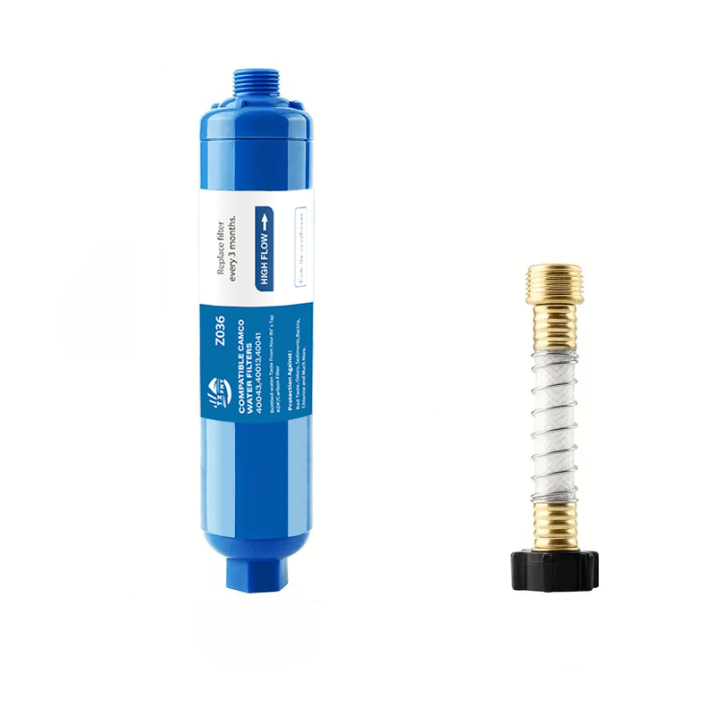 TEMU Garden Hose Water Filter, Inline Rv Drinking Water Filter With Hose Protector, Suitable For Camping, Gardening, Outdoor Cleaning, And Water