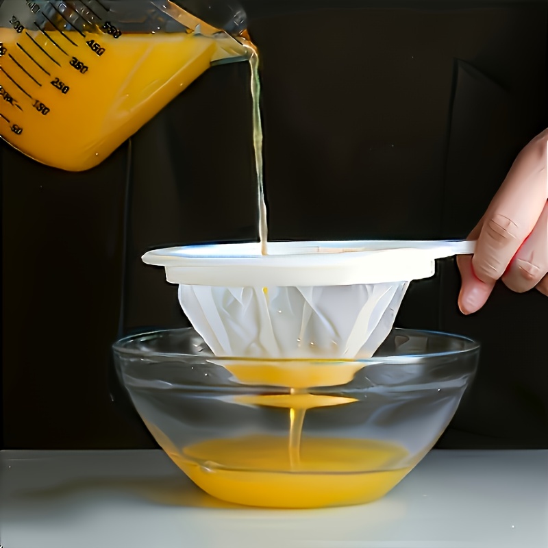 100 Mesh Fine Mesh Filter, Hanging Strainer, Suitable for Home Brewing, Premium Kitchen Sieve Filter for Wine, Tea, Soy Milk, Baking, Kitchen Strainer, Fine Mesh Filter, Food Strainer, Juice Flour Filter, Tea Juice Flour Soy Milk Strainer, Kitchen