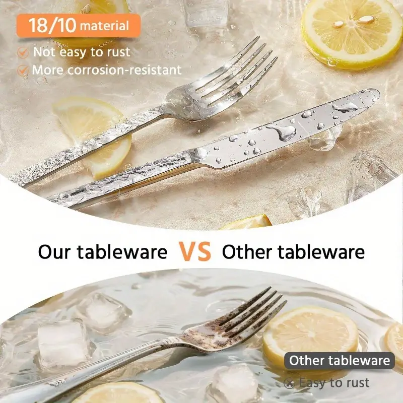 40pcs silverware set 8 1810 stainless steel heavy duty flatware set tableware cutlery utensil sets dishwasher safe thanksgiving christmas halloween easter mothers day fathers day thanksgiving decorations christmas decorations halloween decorations easter decorations mothers day decorations fathers day decorations thanksgiving tableware christmas tableware halloween tableware easter Product details 3