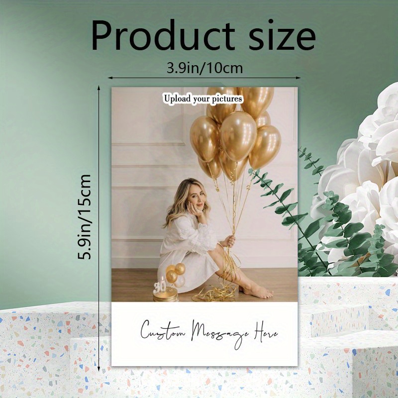TEMU [Benutzerdefiniertes Produkt] (Verbesserte Version) Foto Benutzerdefinierte Karte 20 Stück 3.9 X 5.9 Zoll Personalisierte Einladung Brief mit