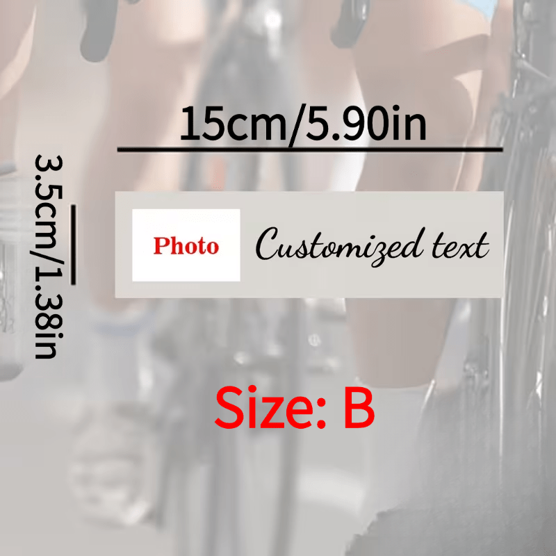 TEMU Pegatinas personalizadas para bicicleta DIY, patrones y texto personalizados de área, multi-tamaño para satisfacer diferentes necesidades de