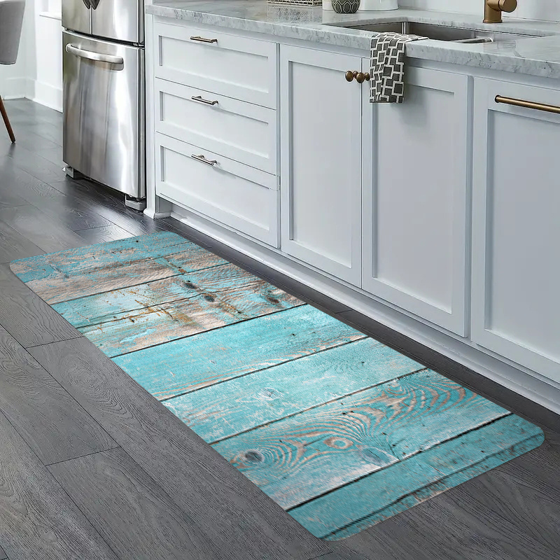 TEMU 1 tapis de cuisine épais de 1,1 cm, tapis imprimé bois ancien , idéal pour , , le porche, et la décoration intérieure