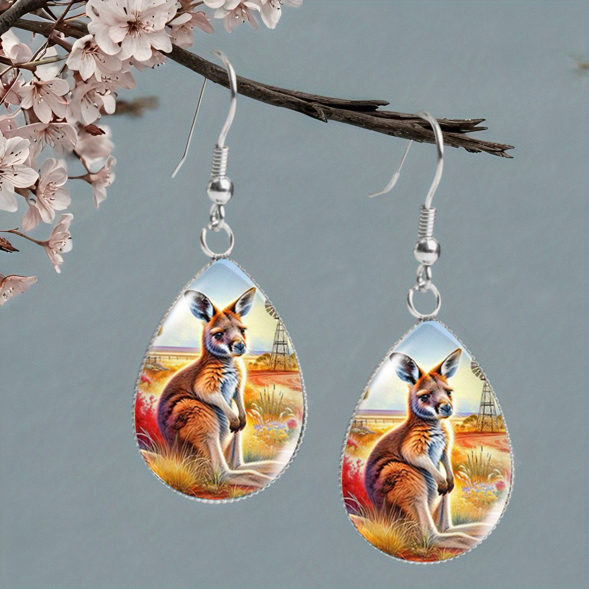 TEMU 1 Pair Of Australian Kangaroo Drop Earrings, , Casual Attire Vacation, Ideal Birthday Gift