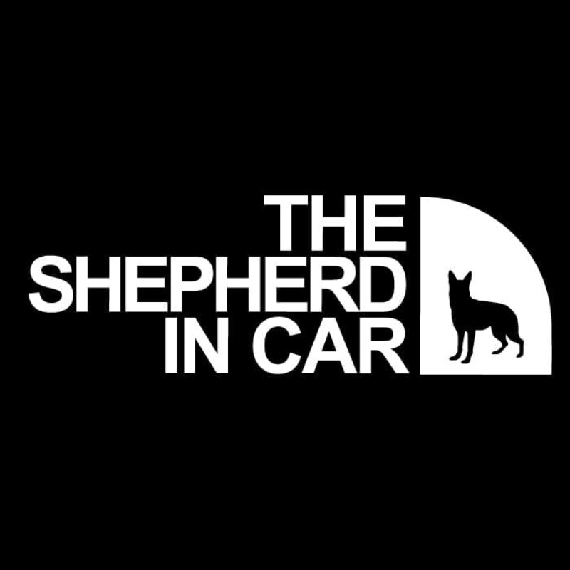 TEMU ドイツシェパード 車用ウィンドウステッカー - 防水ビニールデカール かわいい座る子犬 ブラック - 車、アウトドア、キャンプ、用 愛らしい犬のデコレーション - 子供＆ペット好きへの完璧なギフト (貼り付け用)