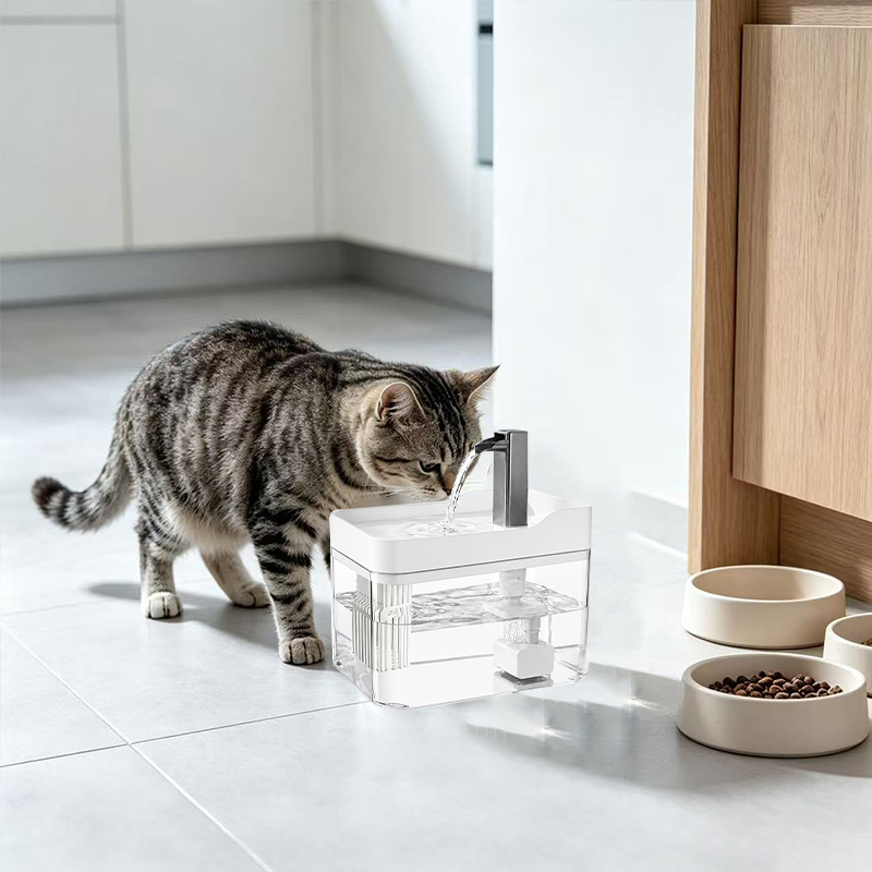 TEMU Fuente de automática para gatos de 1.5L con funcionamiento por USB y de filtro, para gatos/perros/mascotas, dispensador de agua silencioso de