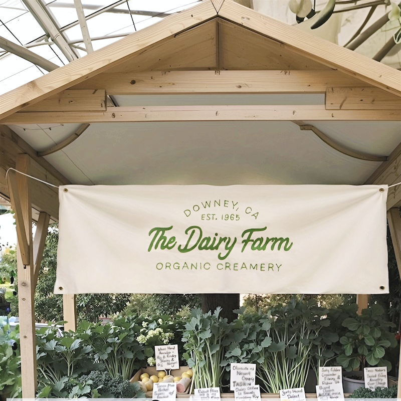 TEMU Custom Banner - Tent Sign, High-quality Canvas Wall Art, Suitable For Home And Commercial Decor, Farmhouse Style, Featuring And Fresh Produce