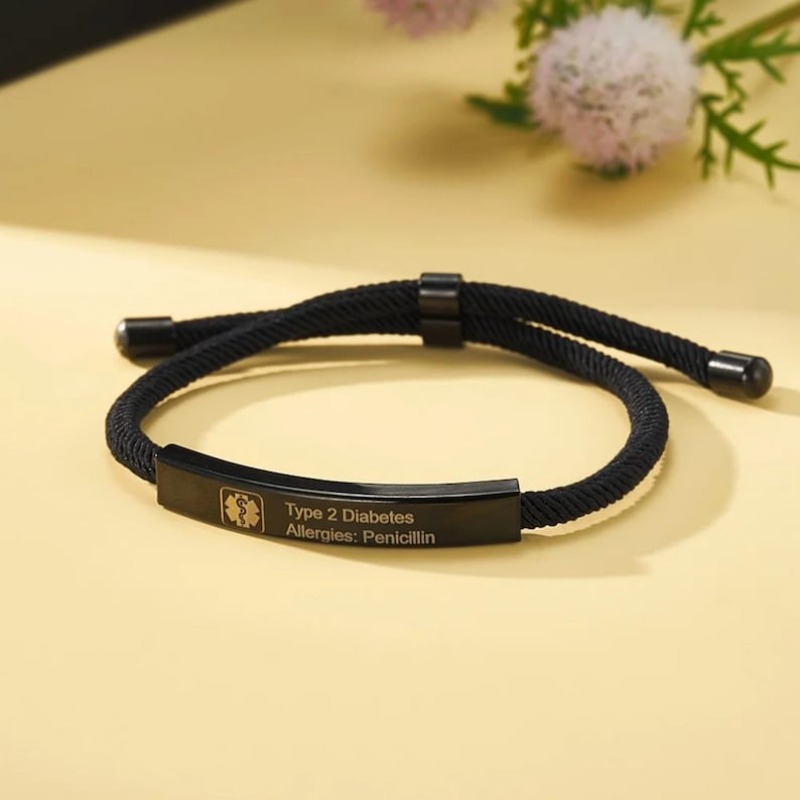 TEMU Adjustable Custom Soft Rope Bracelets, Personalized Information Bands, Custom Names, Suitable For Men And Women