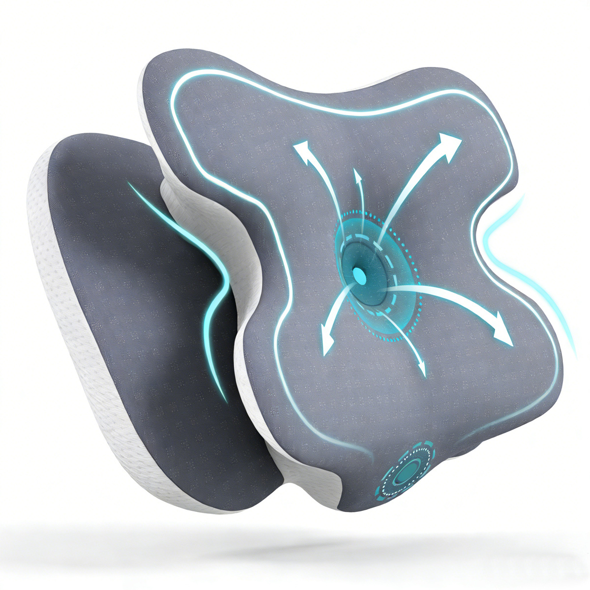 Image of Pillow For All Sleepers, Cervical Pillow For Neck And Shoulder, Cervical Pillow With Removable Cover, Grey