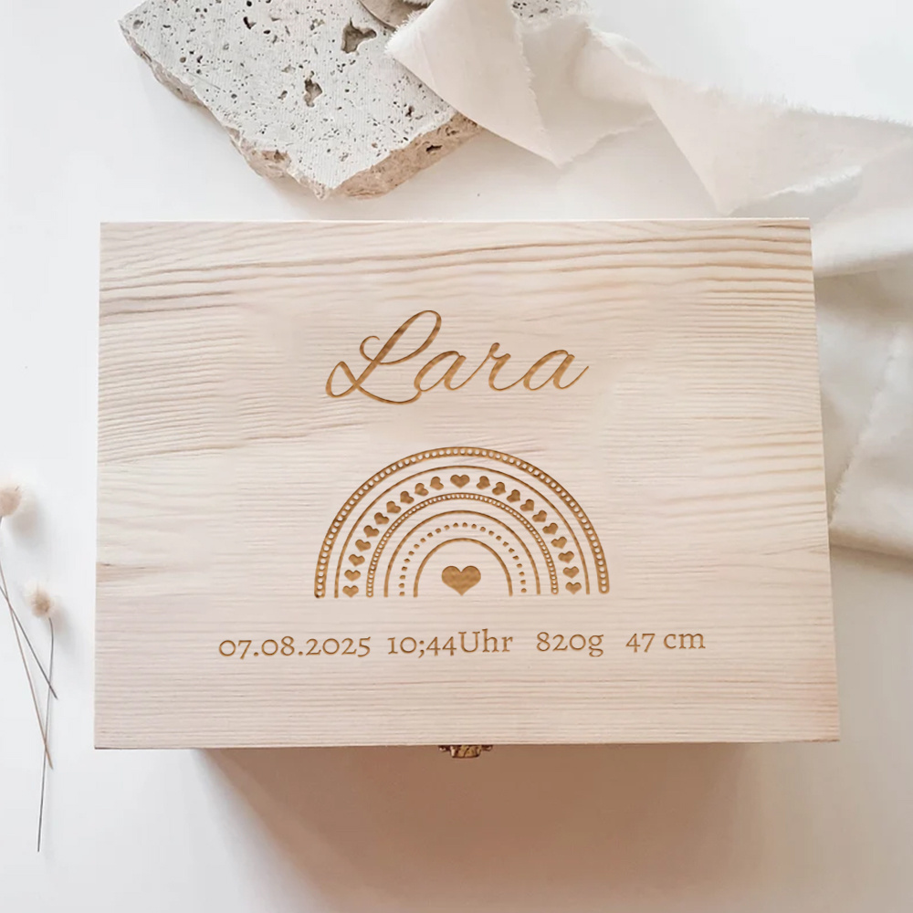 TEMU Custom Storage Box | Personalized Engraved Wooden Keepsake Box With Self- Text And Pattern, Birthday Party Favor, Home Decoration And Souvenir