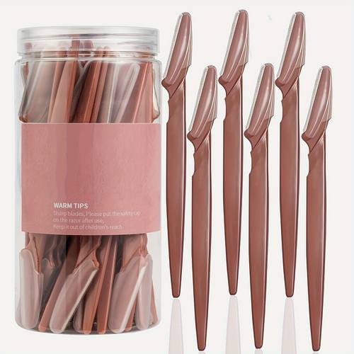4pcs stainless steel eyebrow razor set with protective cover suitable for men and women precision eyebrow razor