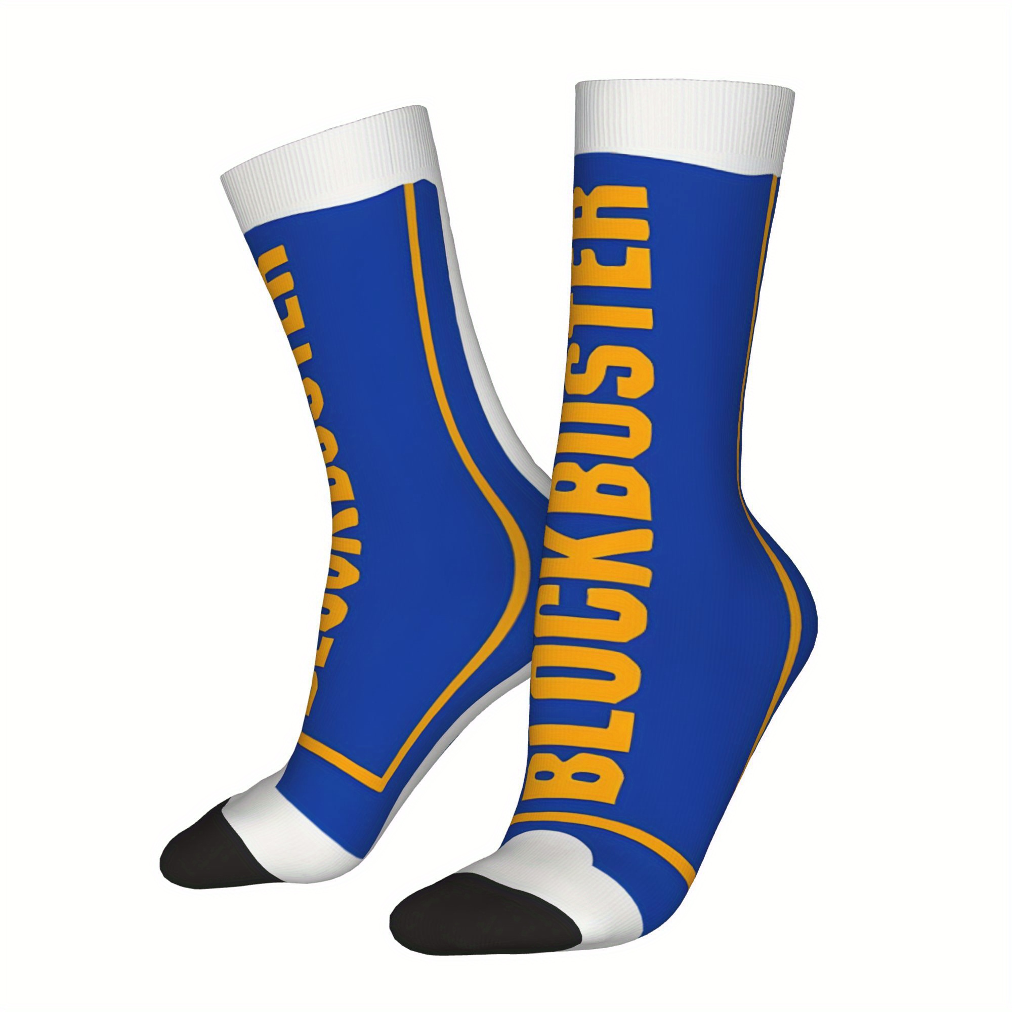 TEMU 1 Pair Hip Hop Vintage Video 1 Crazy Men's Compression Socks Unisex Harajuku Pattern Printed Funny Novelty Sock