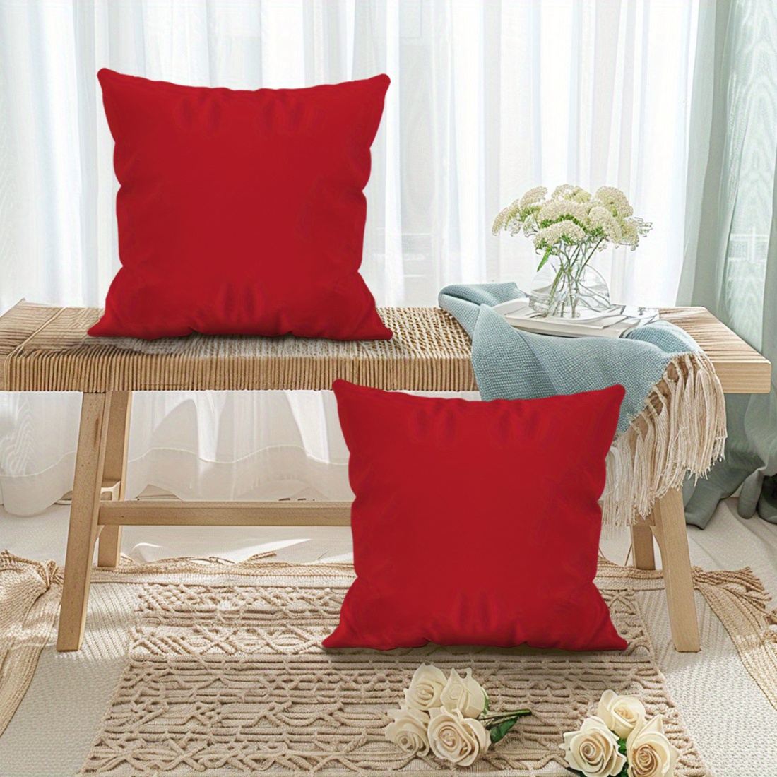 TEMU 2d Flat - 2pcs Pillow Covers Without Pillow Inserts, Non-real Embroidery, Printed Design-not Textured, 2d Flat Printing, 2d Flat Single-sided
