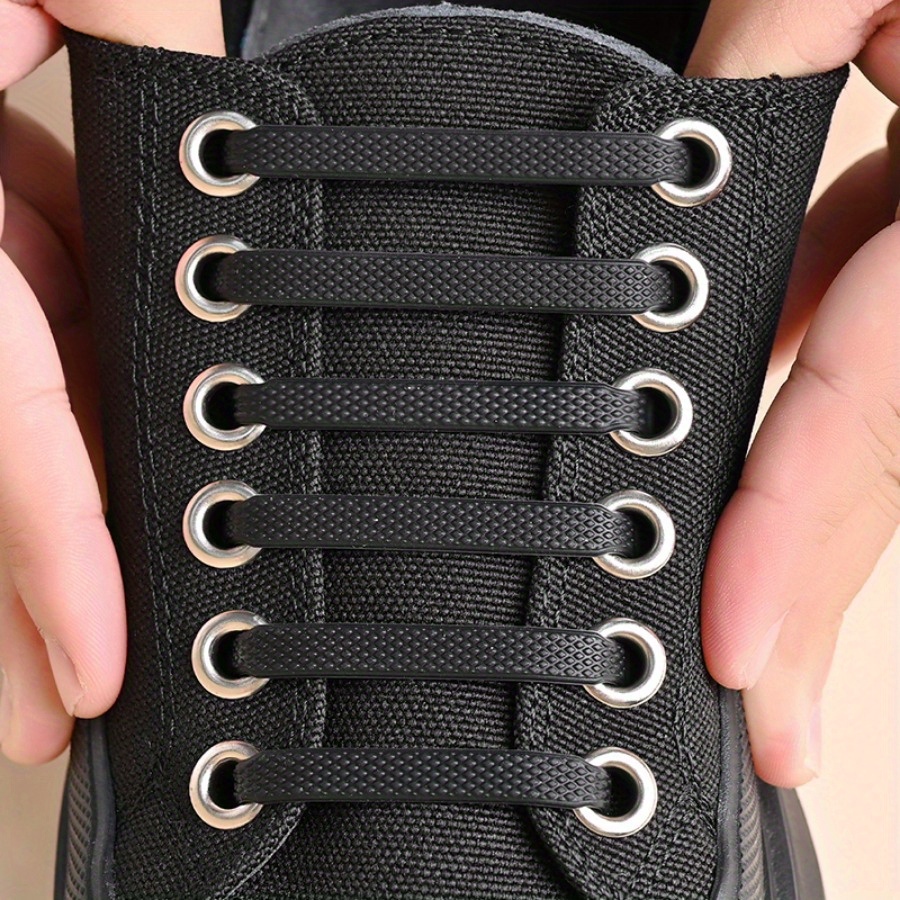 [16pcs Elastic No-Tie Shoelaces] 16pcs Silicone No-Tie Shoelaces, Elastic Quick-Fit, Comfortable, Durable, Time-Saving Replacement Laces for Shoes