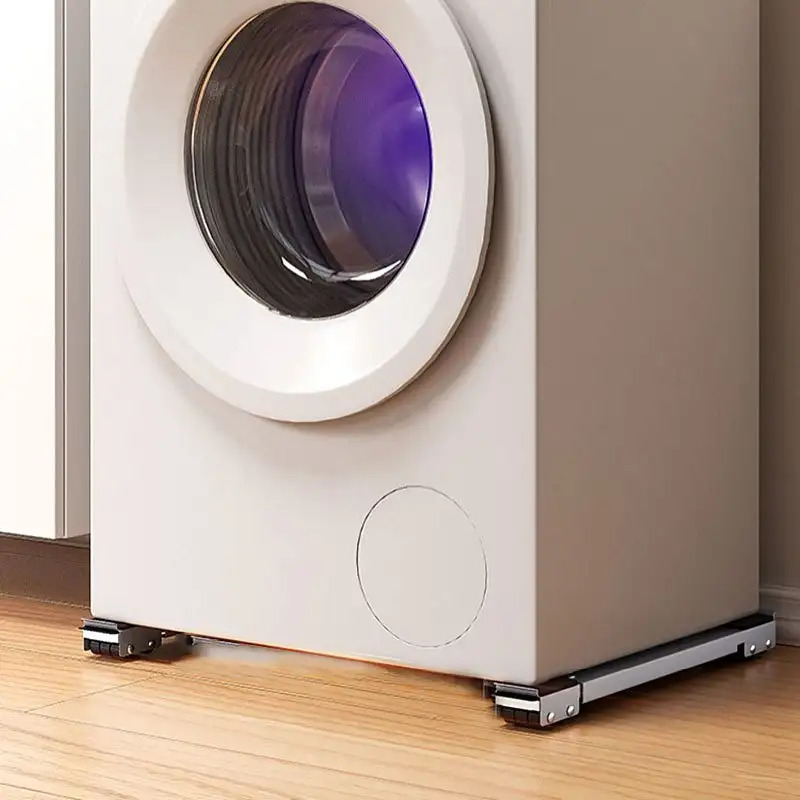 A Sturdy Solution for Moving Appliances! Adjustable-height Base for Refrigerators and Washing Machines, with a Load Capacity of up to 800 Lbs, Equipped with 24 Silent Casters, a Locking Mechanism, and Extendable Brackets, Perfect for Relocation