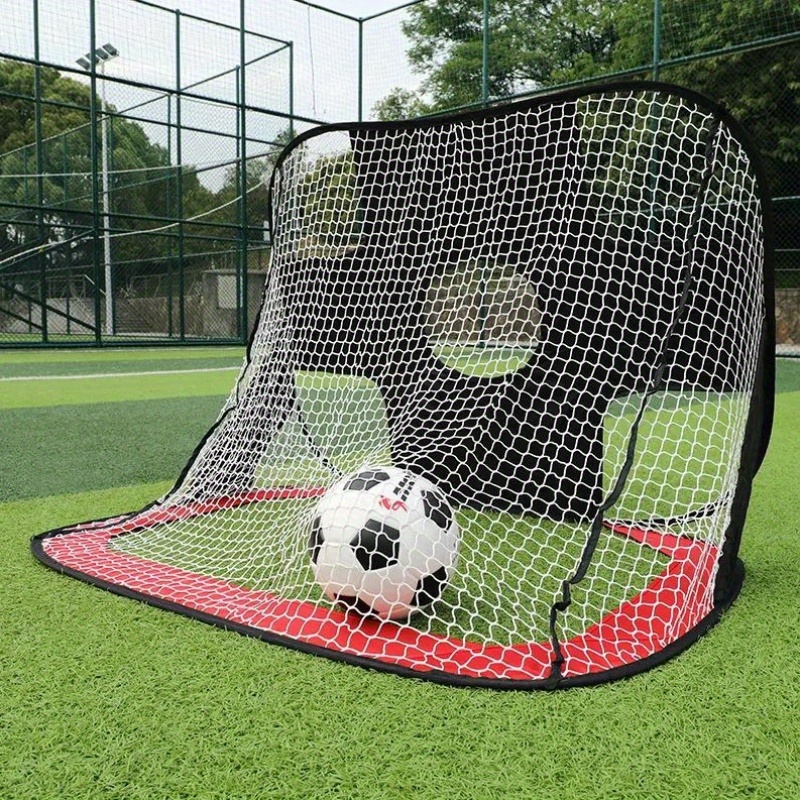 TEMU Gol de Futebol Portátil com Bolsa de Transporte, Gol Pop-up para Jogos e Treinos Internos e Externos, Equipamento de Treino de Futebol com Rede