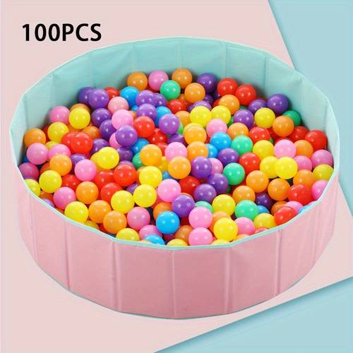 100 300pcs ball ball pit plastic ball 2 2in 5 6cm anti crush bright rainbow