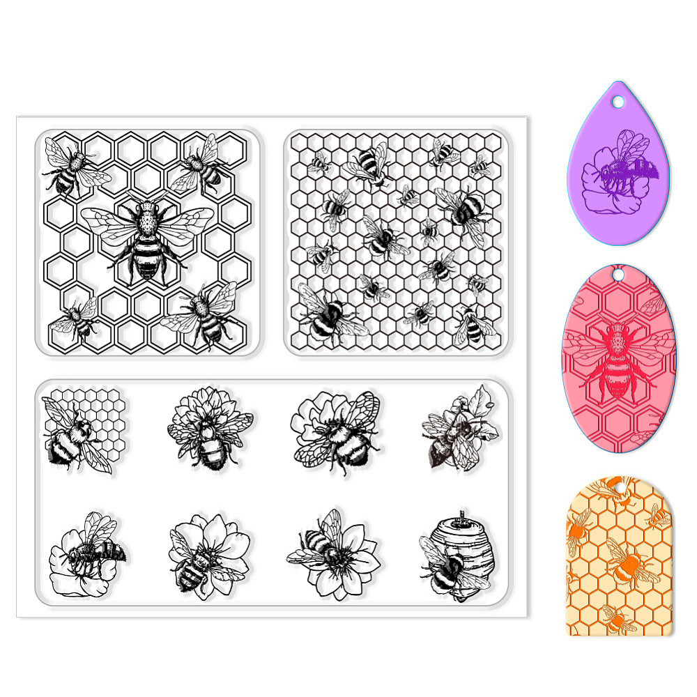 품목 사진 1개 점토 텍스처 매트 점토 모델링 패턴 패드 벌 140x140x3mm 스크랩북 키트 스크랩북 키트