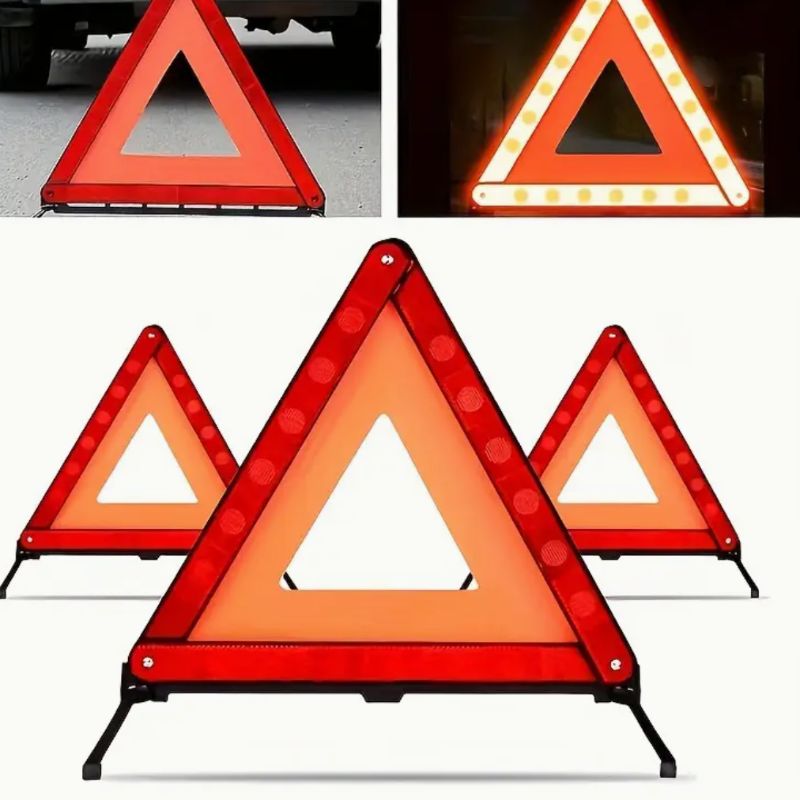 TEMU Kit Road Emergency Warning Reflector Roadside Reflection Warning Sign, Collapsibl Emergency Car Kit, Emergency Car Kit, Roadside Emergency Kit,