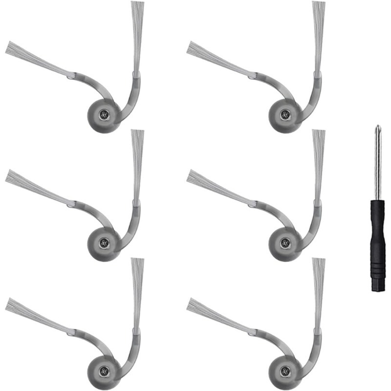 Image of 6 Side Brushes + 1 Tool Side Brush Replacement Set, Suitable For / Edge/ Z70/ 10/ 10r/ S5x/ Edge S5a/qv 35s/qv 35a/q10 S5/q10 X5/q7 M5/q7 L5 Robotic Vacuum Cleaners - Halloween And Christmas