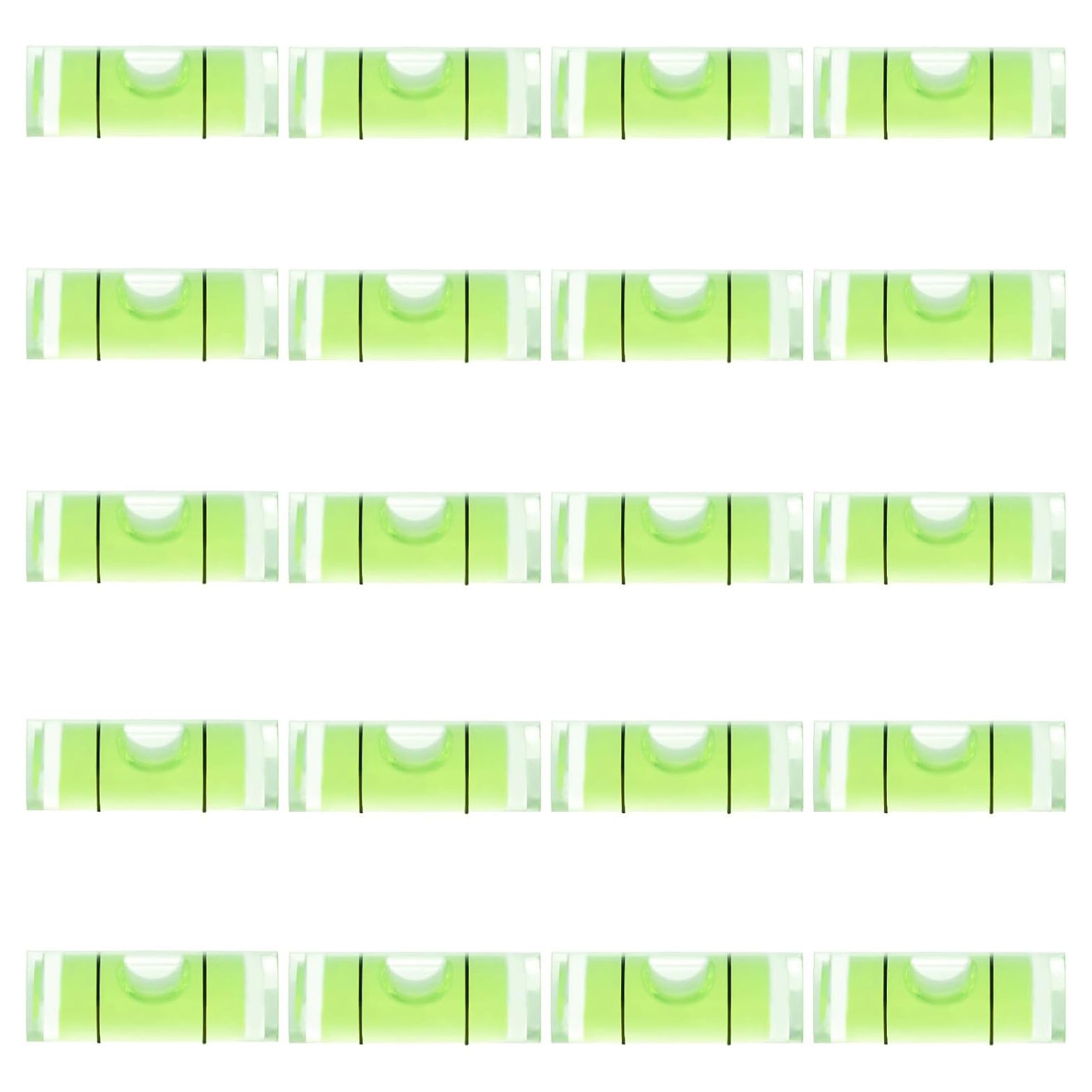 Set Of 20 Mini Cylindrical Levels, Measuring 8*, Designed For Small Horizontal Bubble Measurements - Essential Spirit Level Tools For Construction, And Layout Tasks